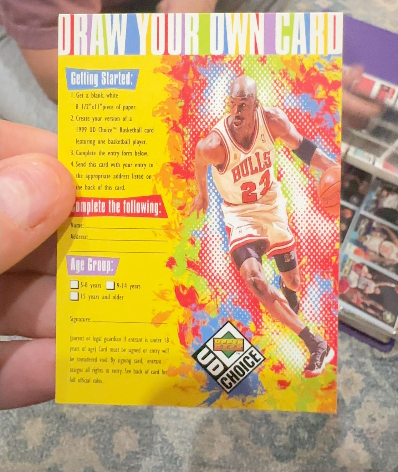 1998 Upper Deck Mattel NBA Superstars #NNO Michael Jordan — front