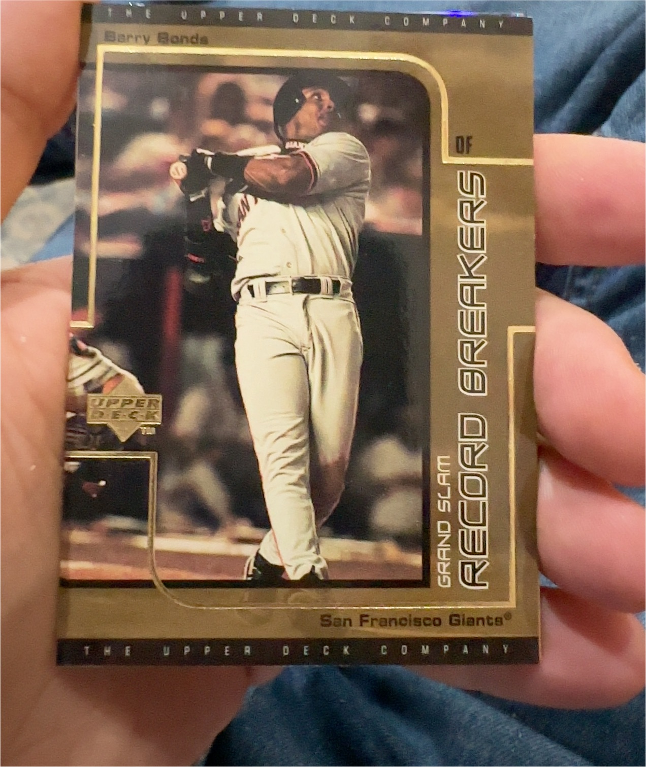 1999 UD Choice Record Breakers #G7 Barry Bonds — front