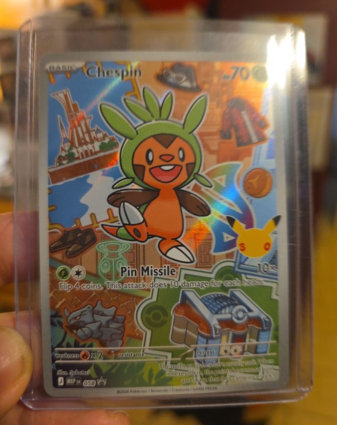 Pokemon Promo #58 Chespin — front