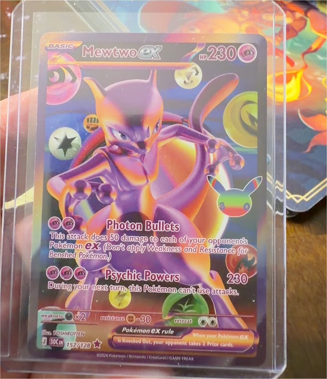 Pokemon 30th Celebration #157 Mewtwo ex — front