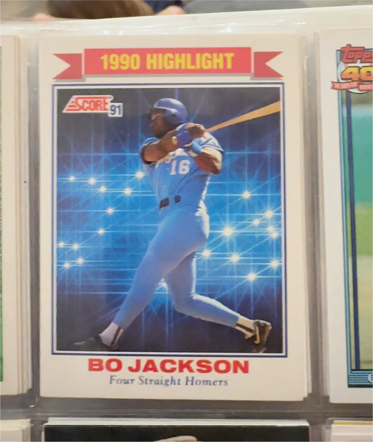 1991 Score #420 Bo Jackson — front