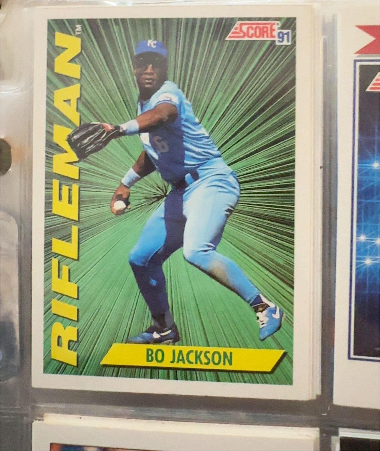 1991 Score #412 Bo Jackson — front