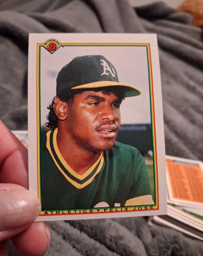 1990 Bowman #455 Felix Jose — front