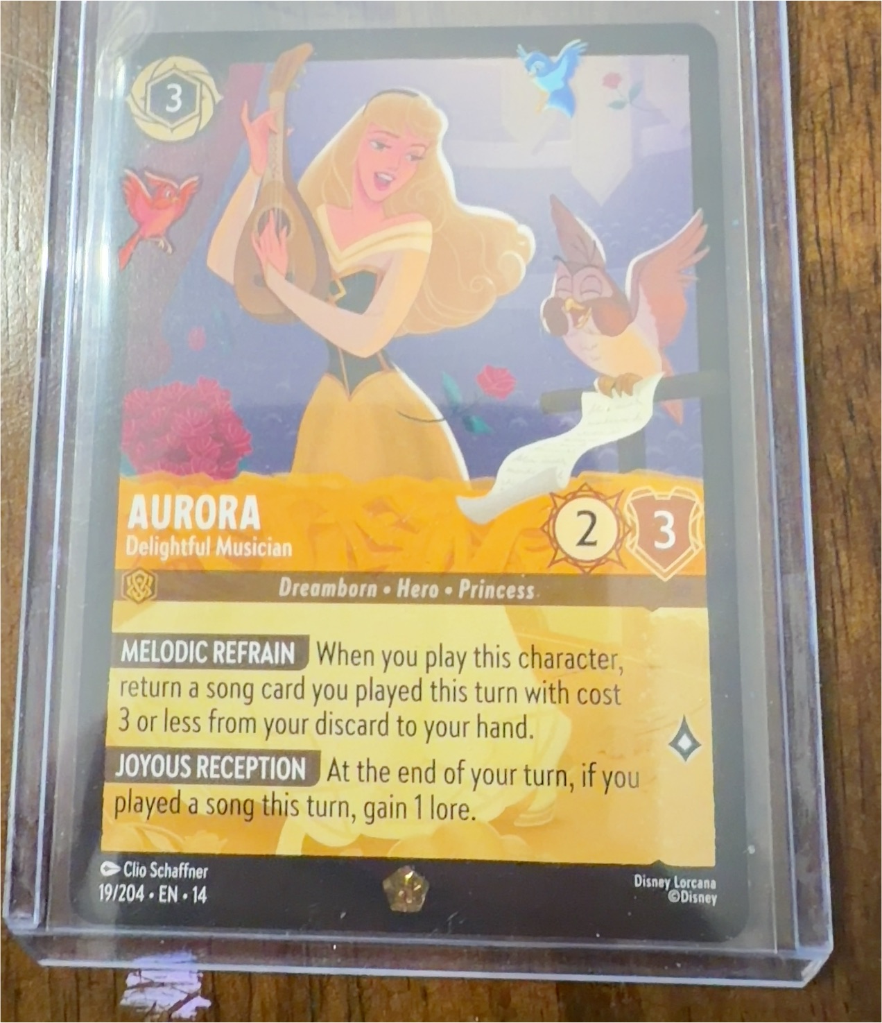 Lorcana Hyperia City #19 Aurora - Delightful Musician — front