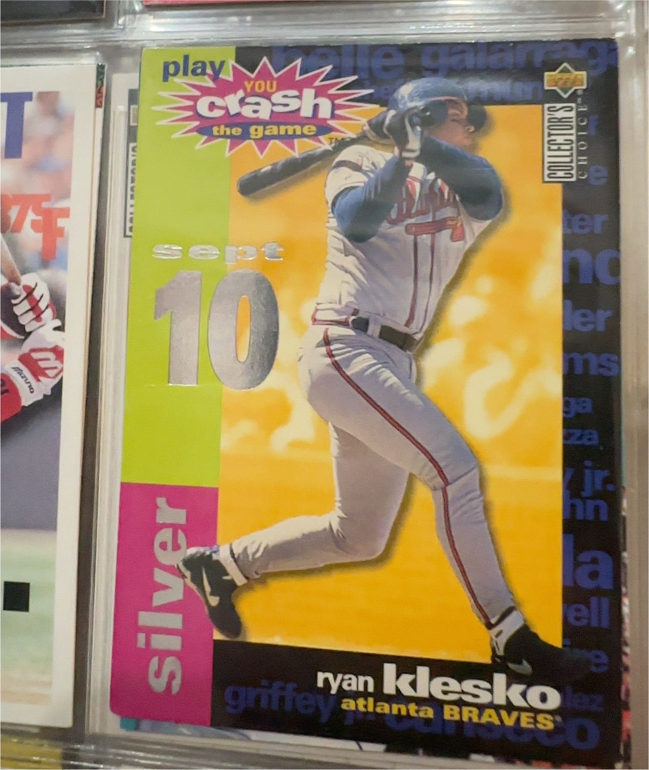1995 Collector's Choice Crash the Game #CG11 Ryan Klesko — front