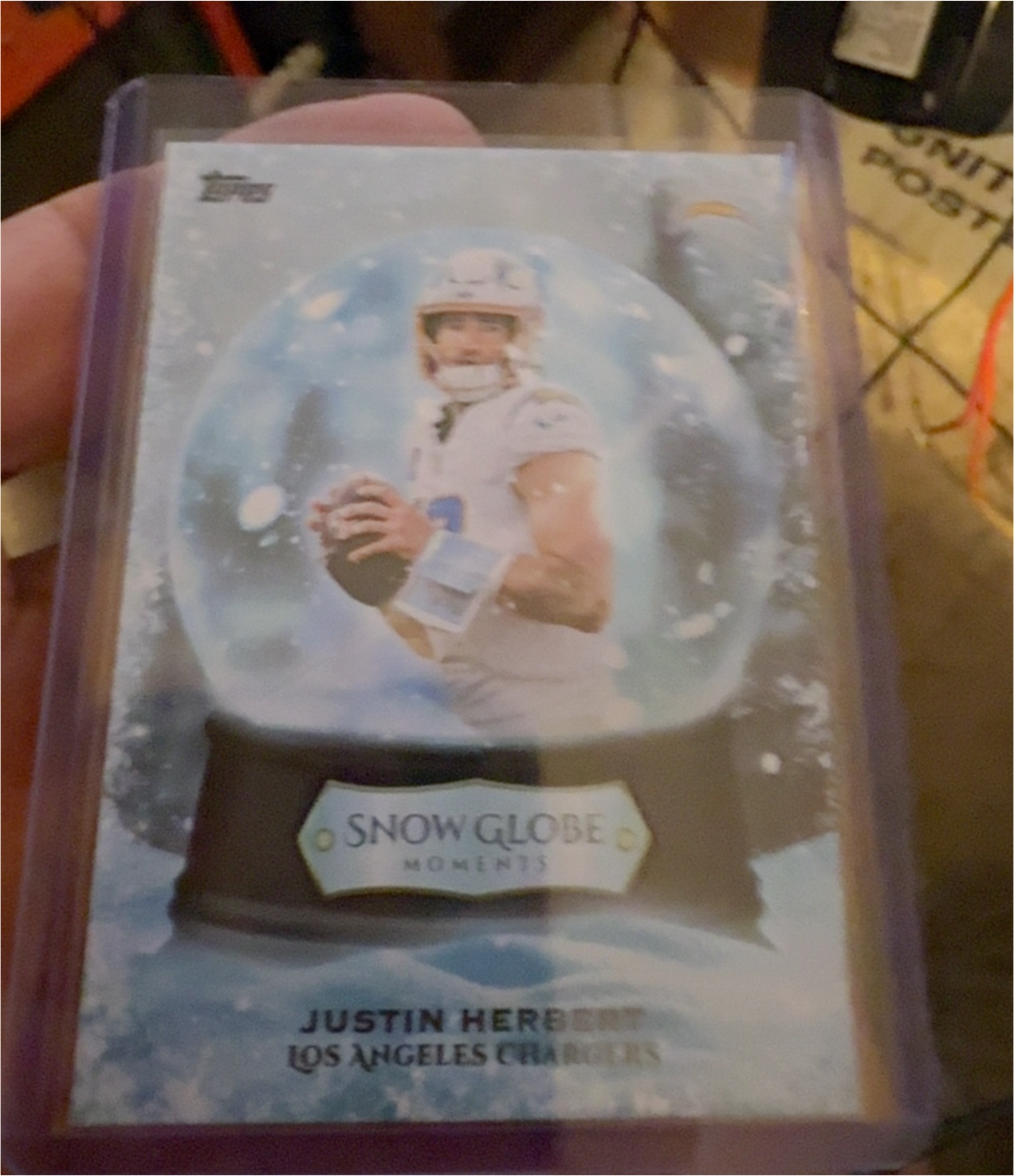 2026 Topps Holiday Snow Globe Moments #SBM-17 Justin Herbert — front