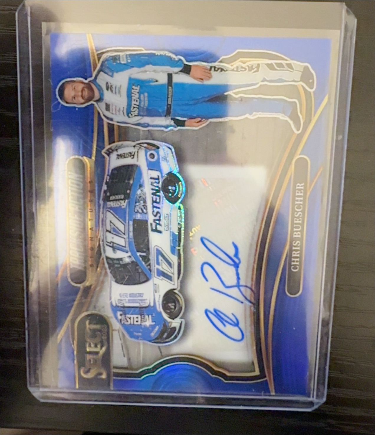 2025 Panini Select NASCAR Trackside Action Signature #TAS-CBR Chris Buescher — front