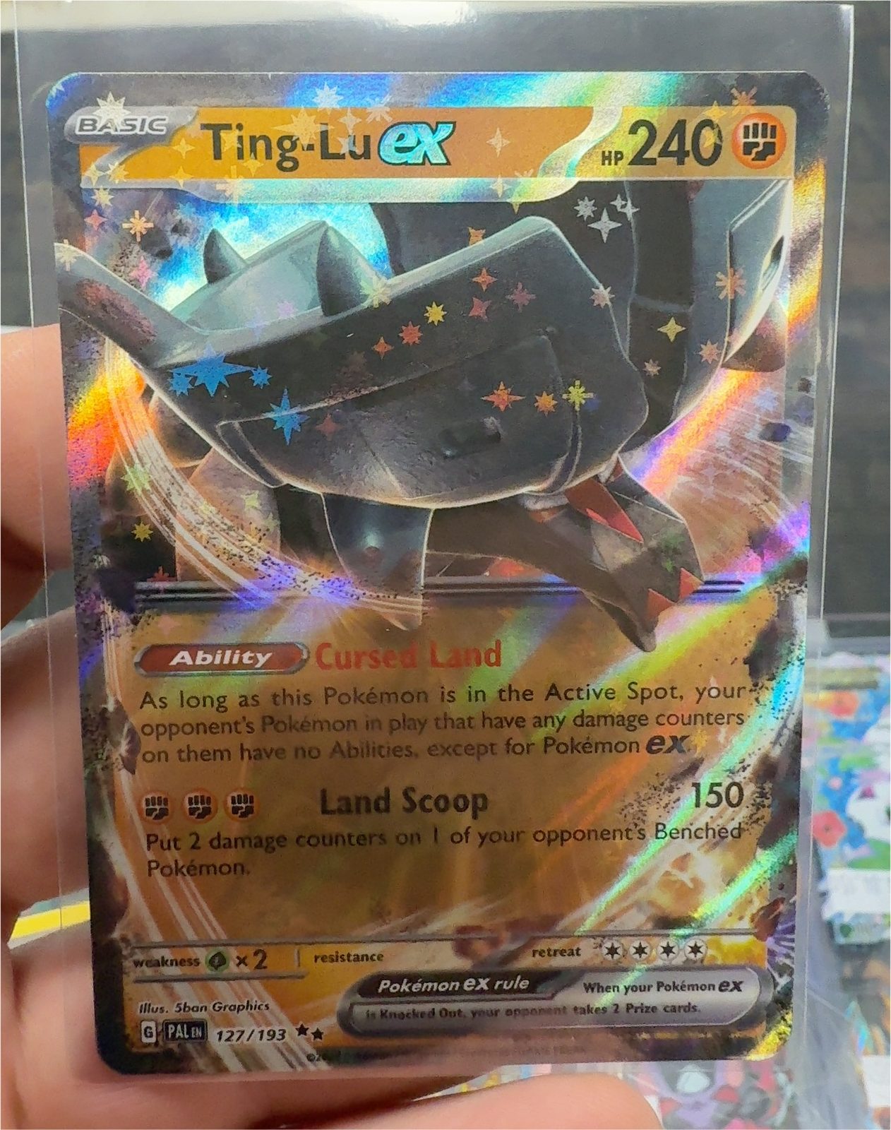 Pokemon Paldea Evolved #127 Ting-Lu ex — front