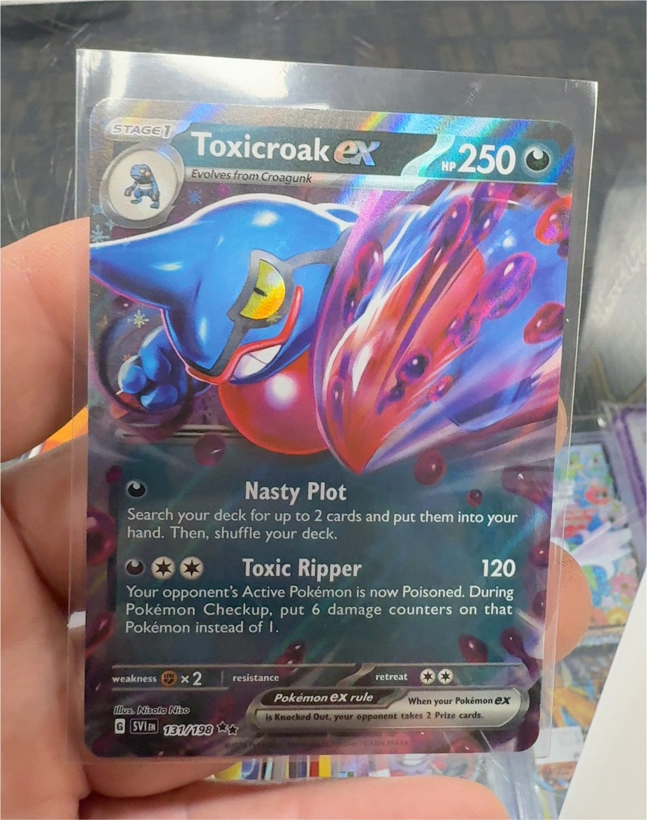 Pokemon Scarlet & Violet #131 Toxicroak ex — front