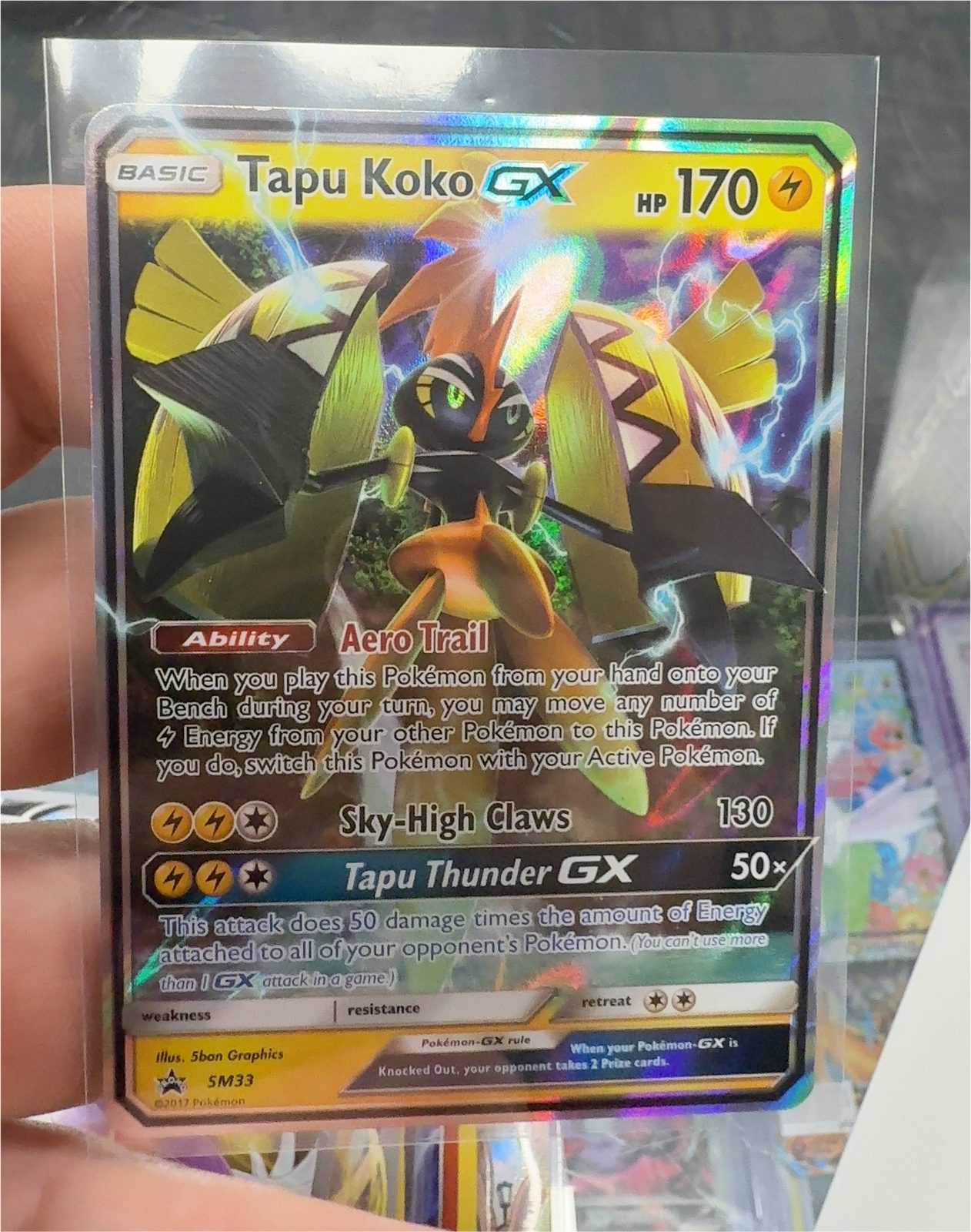 Pokemon Promo #SM33 Tapu Koko GX — front