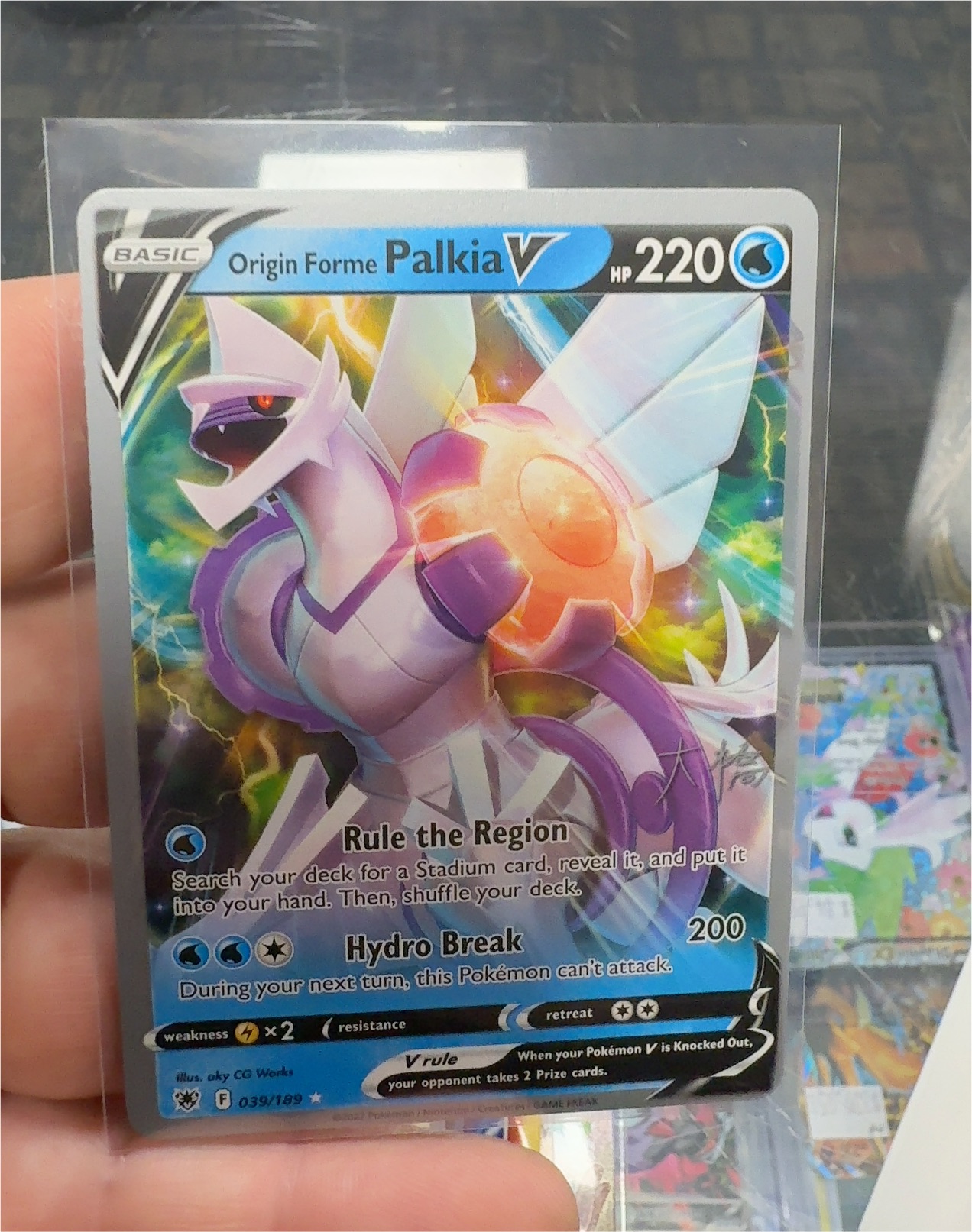 Pokemon Astral Radiance #39 Origin Forme Palkia V — front