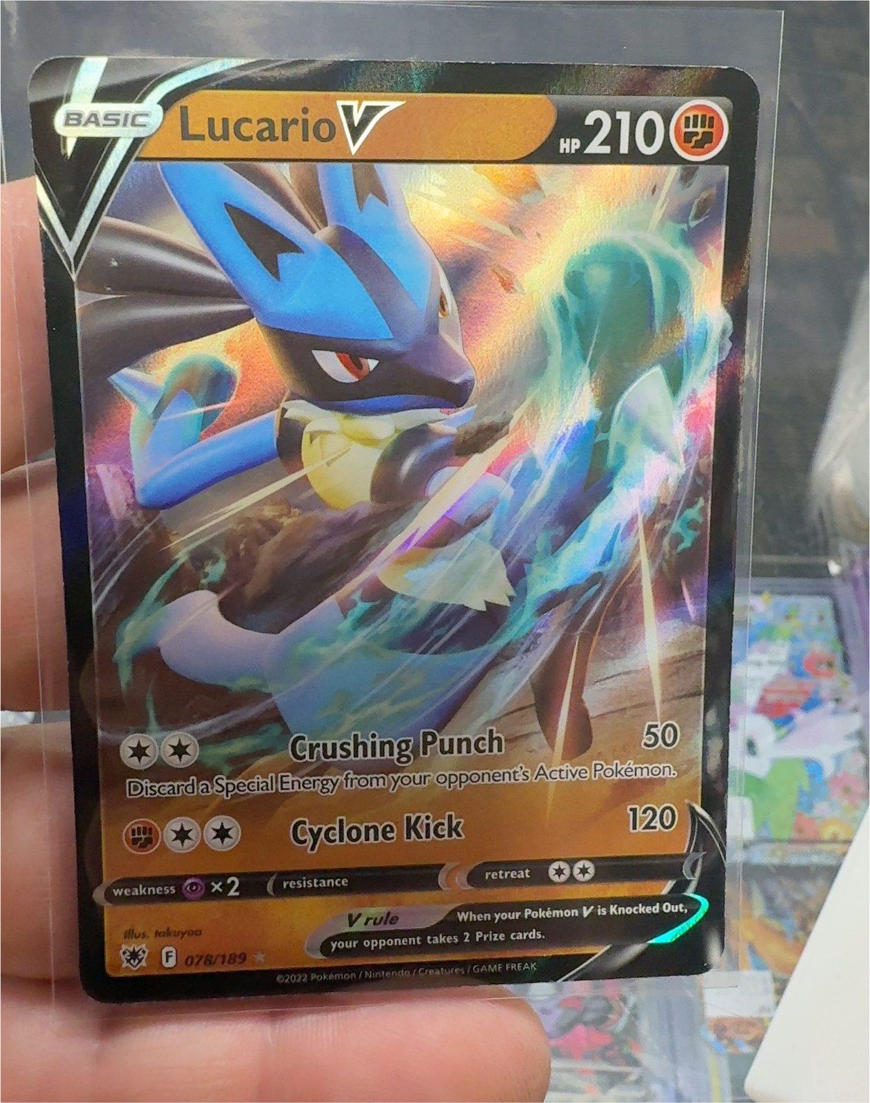 Pokemon Astral Radiance #78 Lucario V — front