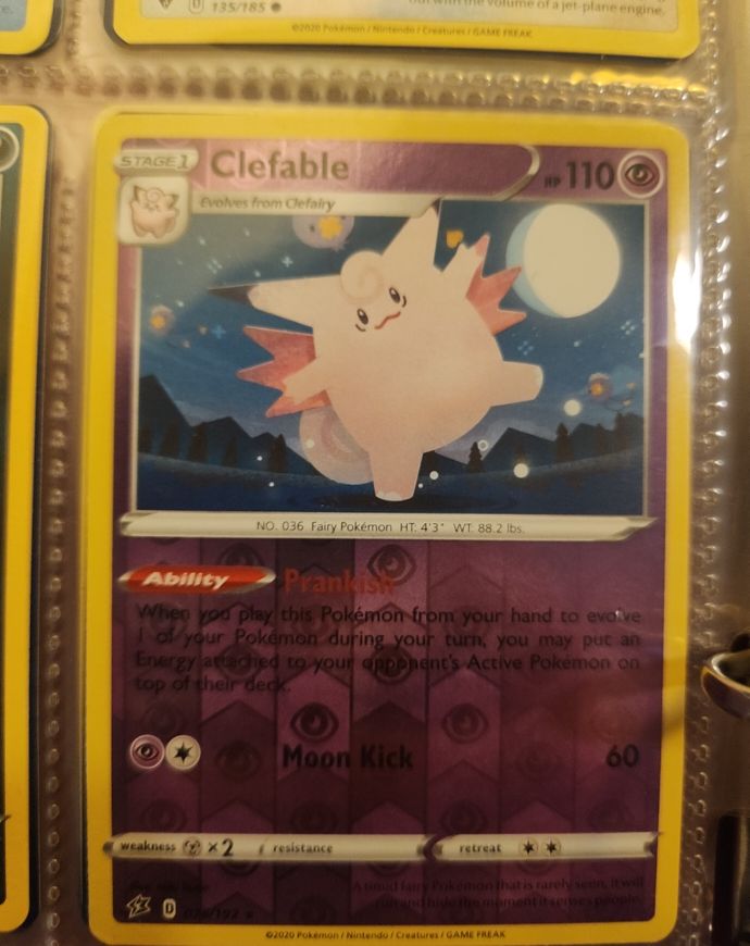 Pokemon Rebel Clash #75 Clefable — front