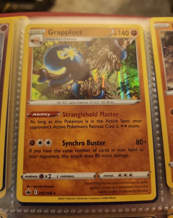 Pokemon Chilling Reign #92 Grapploct — front