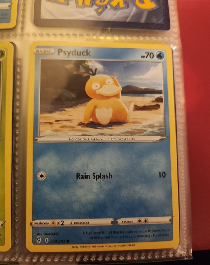 Pokemon Evolving Skies #24 Psyduck — front