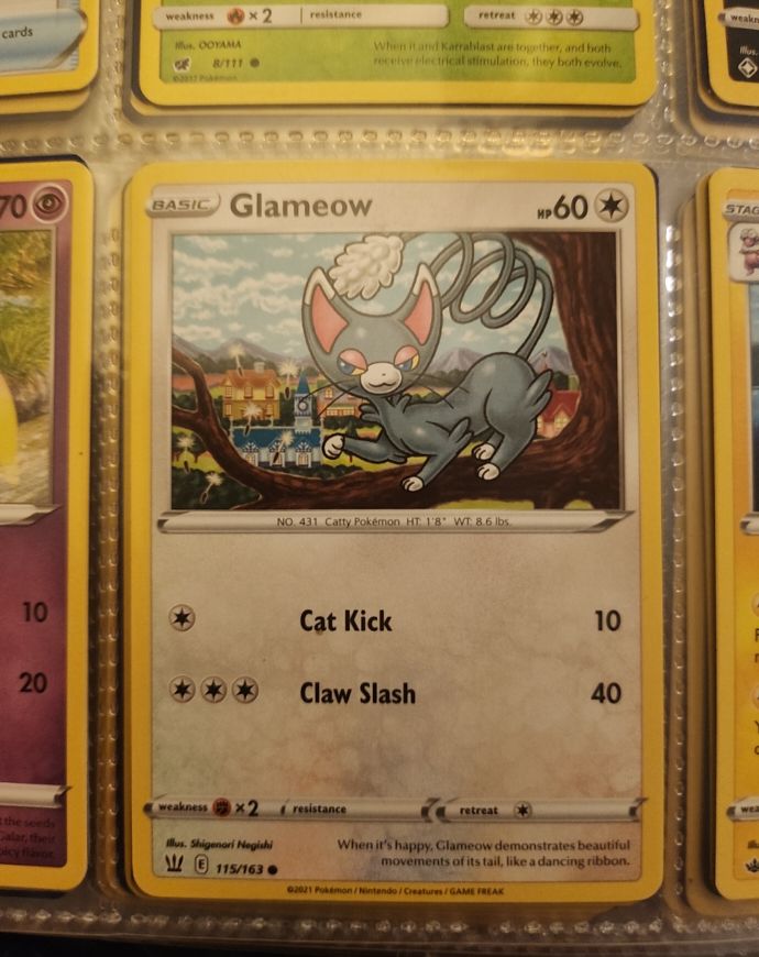 Pokemon Battle Styles #115 Glameow — front