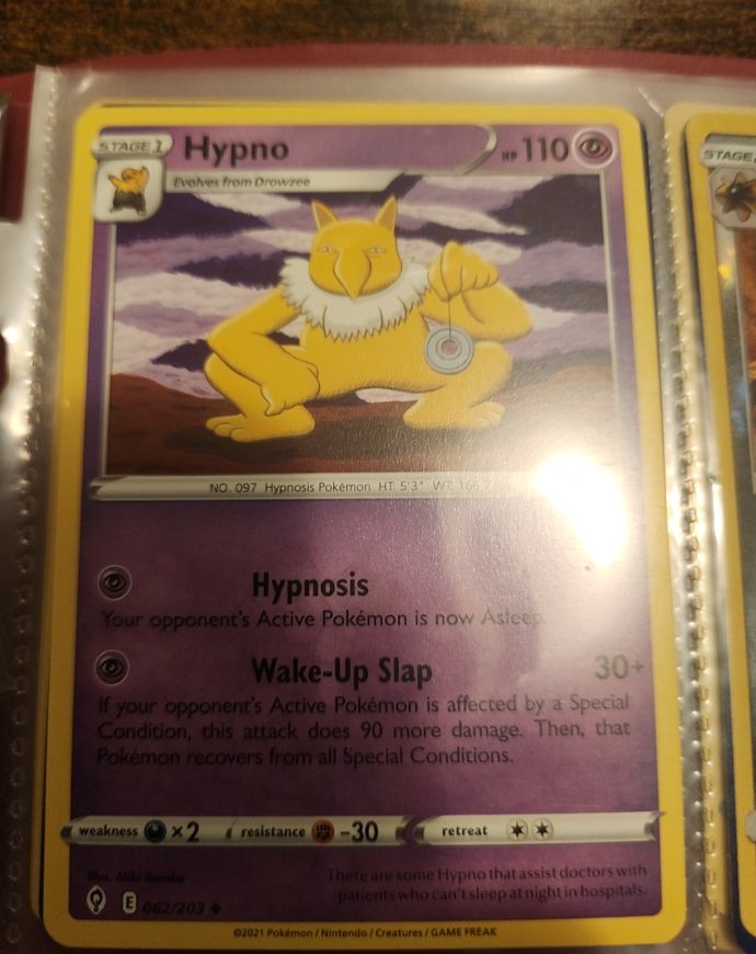 Pokemon Evolving Skies #62 Hypno — front