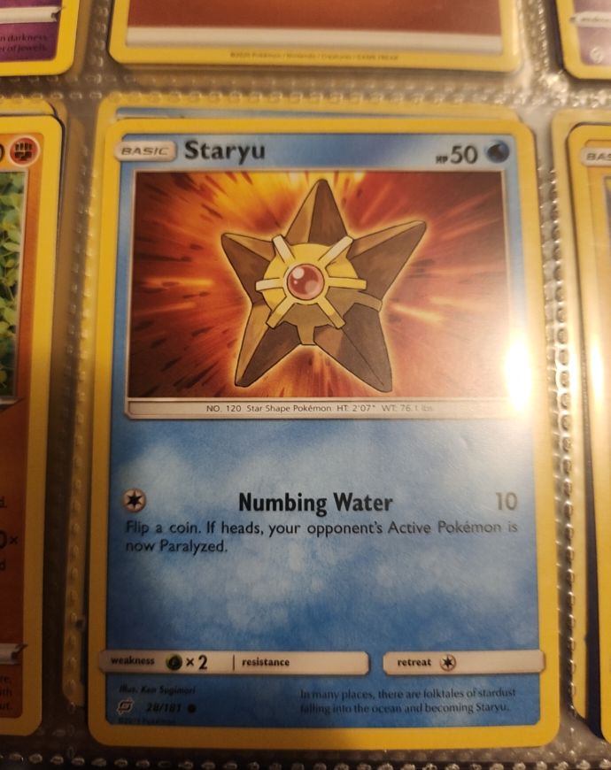 Pokemon Hidden Fates #13 Staryu — front