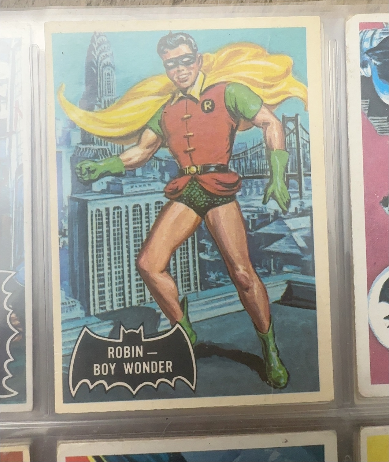 1966 Topps Batman Black Bat #2 Robin - Boy Wonder — front