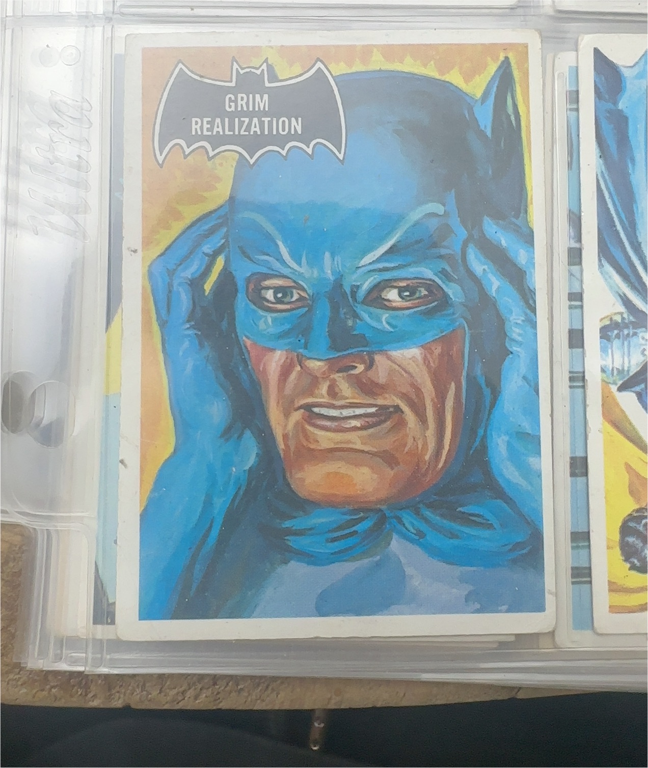 1966 Topps Batman Black Bat #7 Grim Realization — front