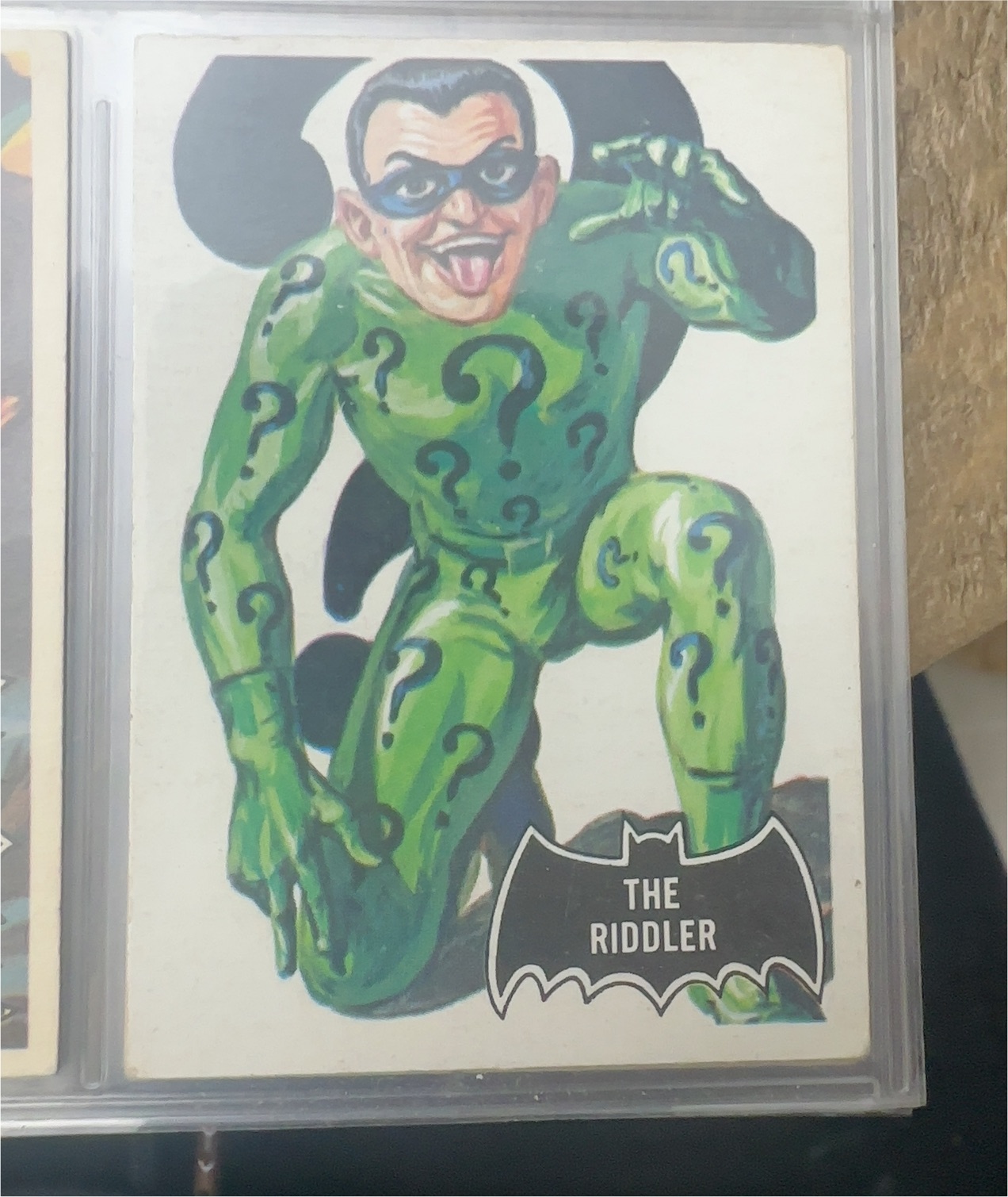 1966 Topps Batman Black Bat #36 The Riddler — front