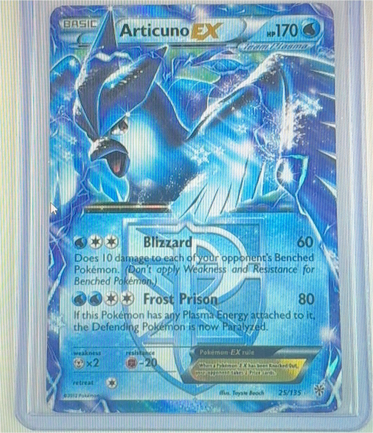 Pokemon Plasma Storm #25 Articuno EX — front