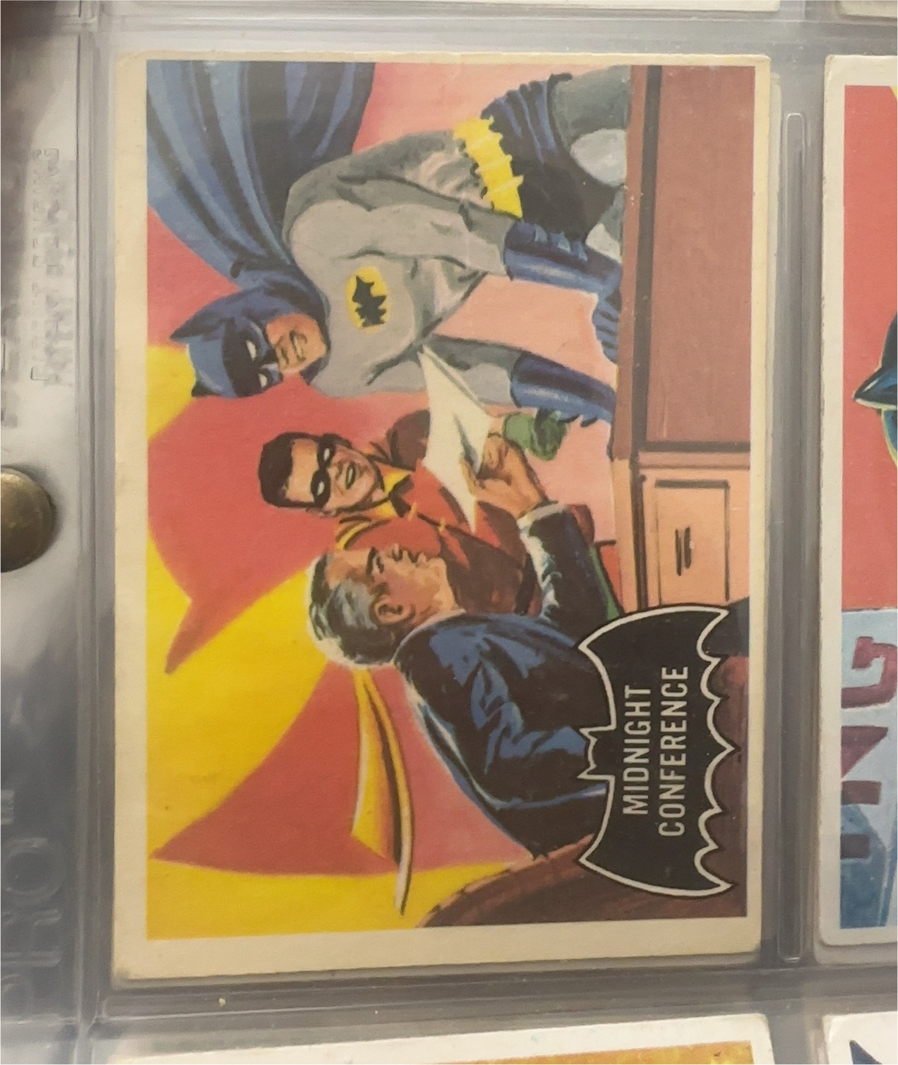 1966 Topps Batman Black Bat #4 Midnight Conference — front