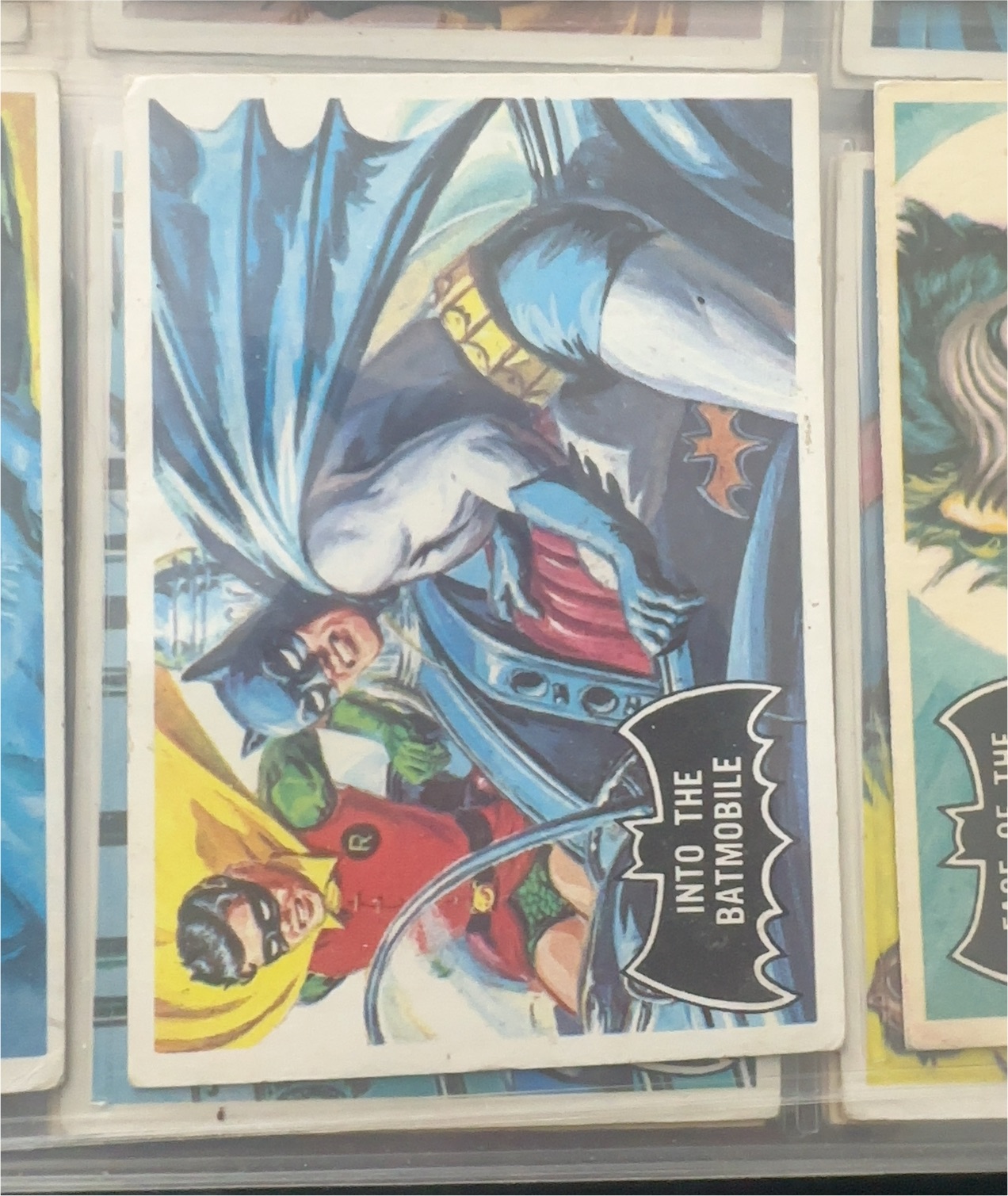 1966 Topps Batman (Black Bat) #29 Into The Batmobile — front