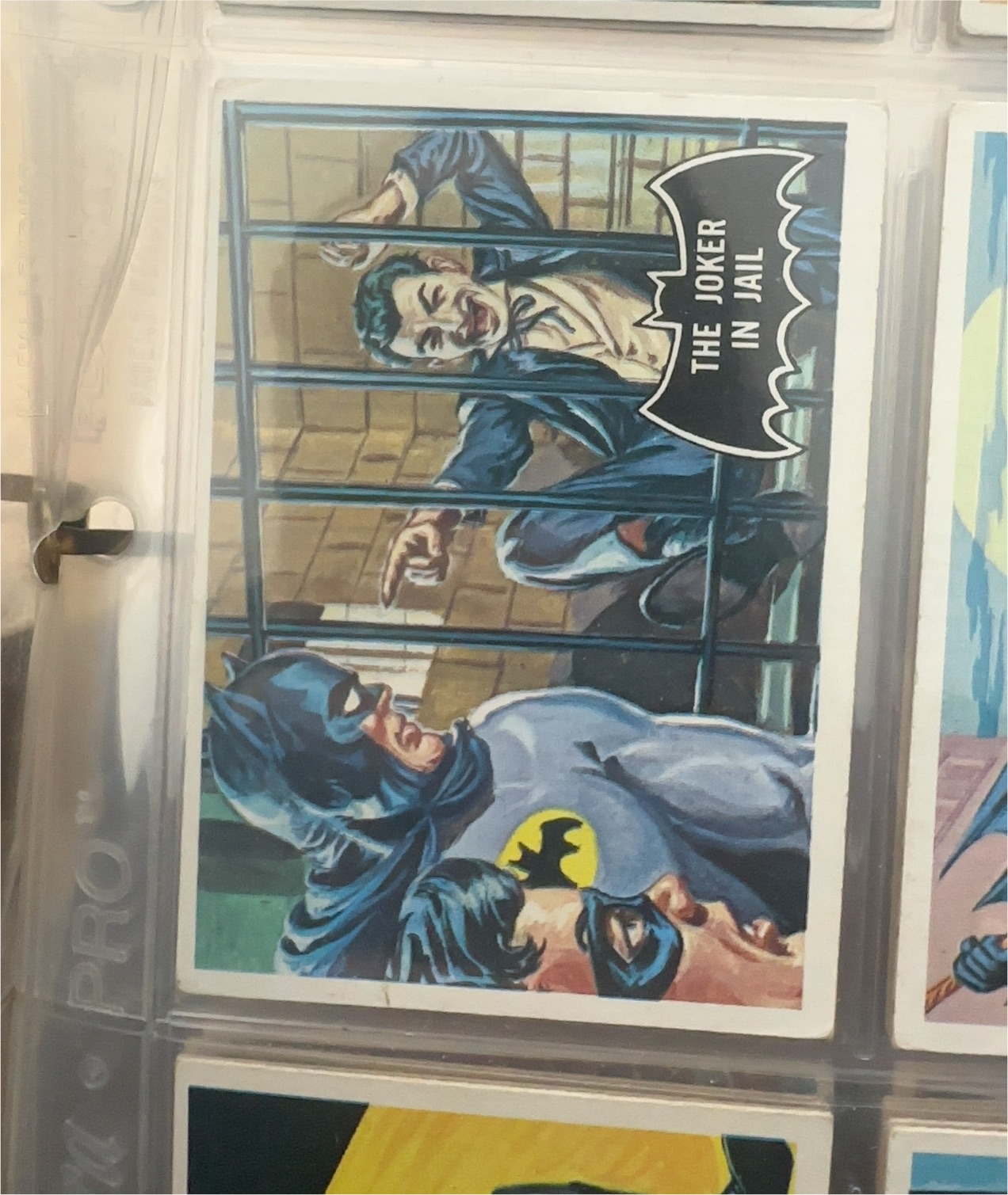 1966 Topps Batman Black Bat #13 The Joker in Jail — front
