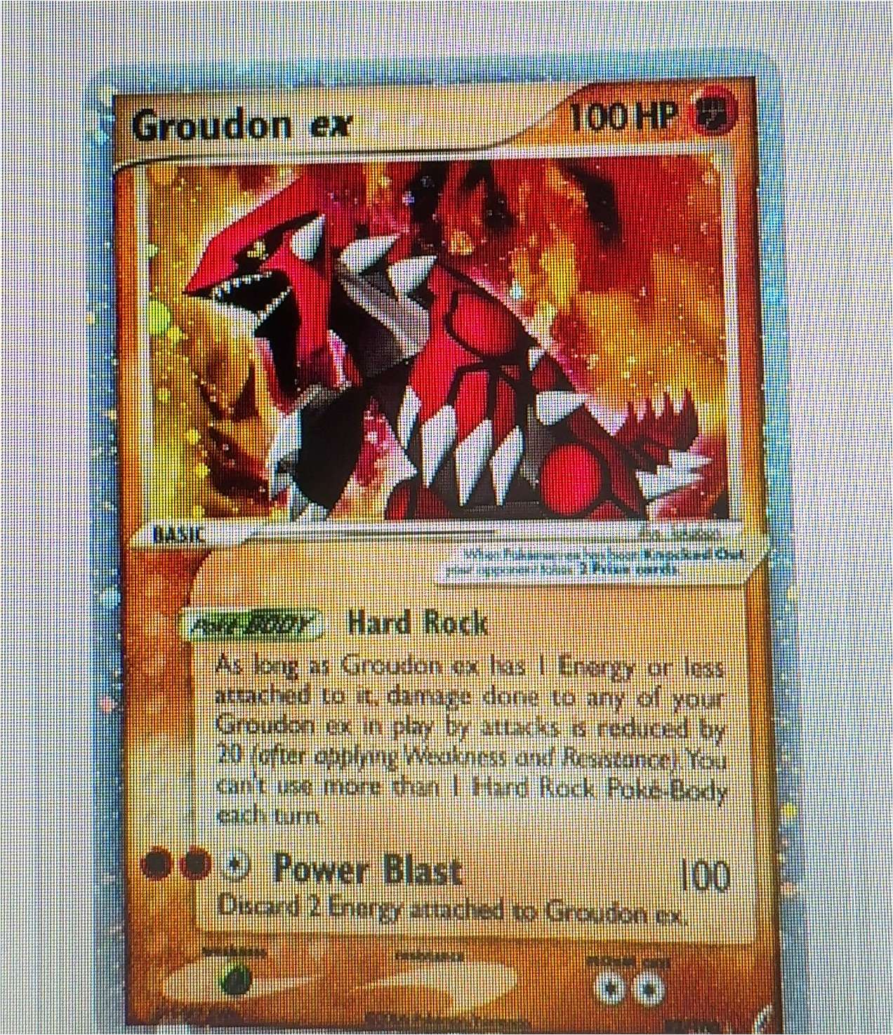 Pokemon Crystal Guardians #93 Groudon EX — front