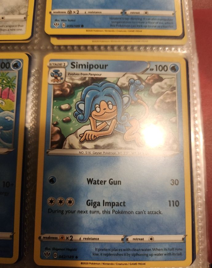 Pokemon Darkness Ablaze #42 Simipour — front