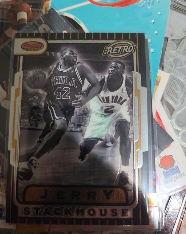 1996 Bowman's Best Retro #TB12 Jerry Stackhouse — front