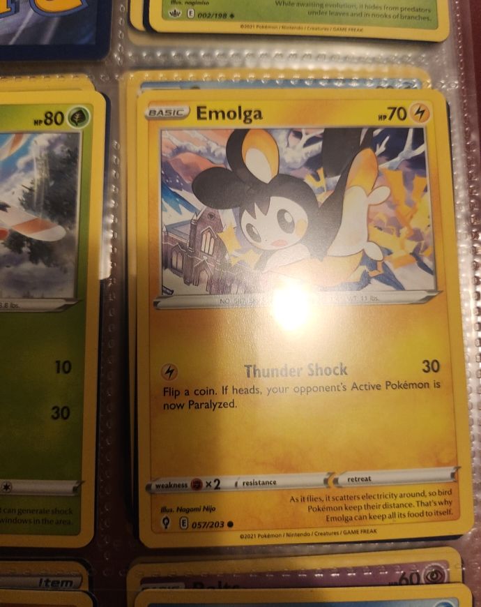Pokemon Evolving Skies #57 Emolga — front