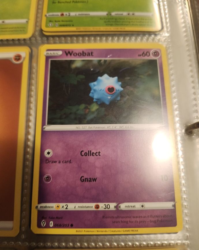 Pokemon Evolving Skies #68 Woobat — front