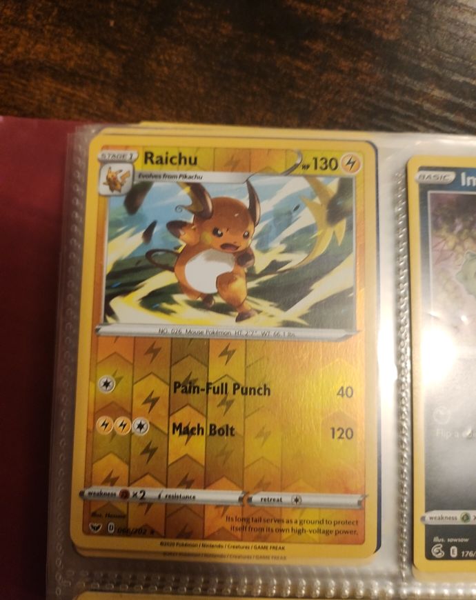 Pokemon Sword & Shield #66 Raichu — front
