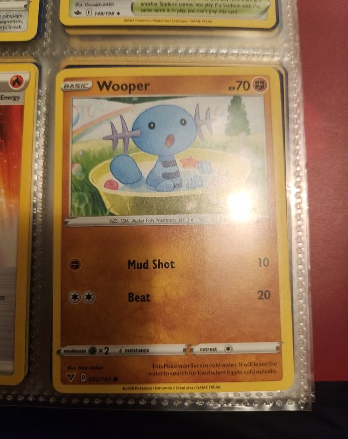 Pokemon Vivid Voltage #83 Wooper — front