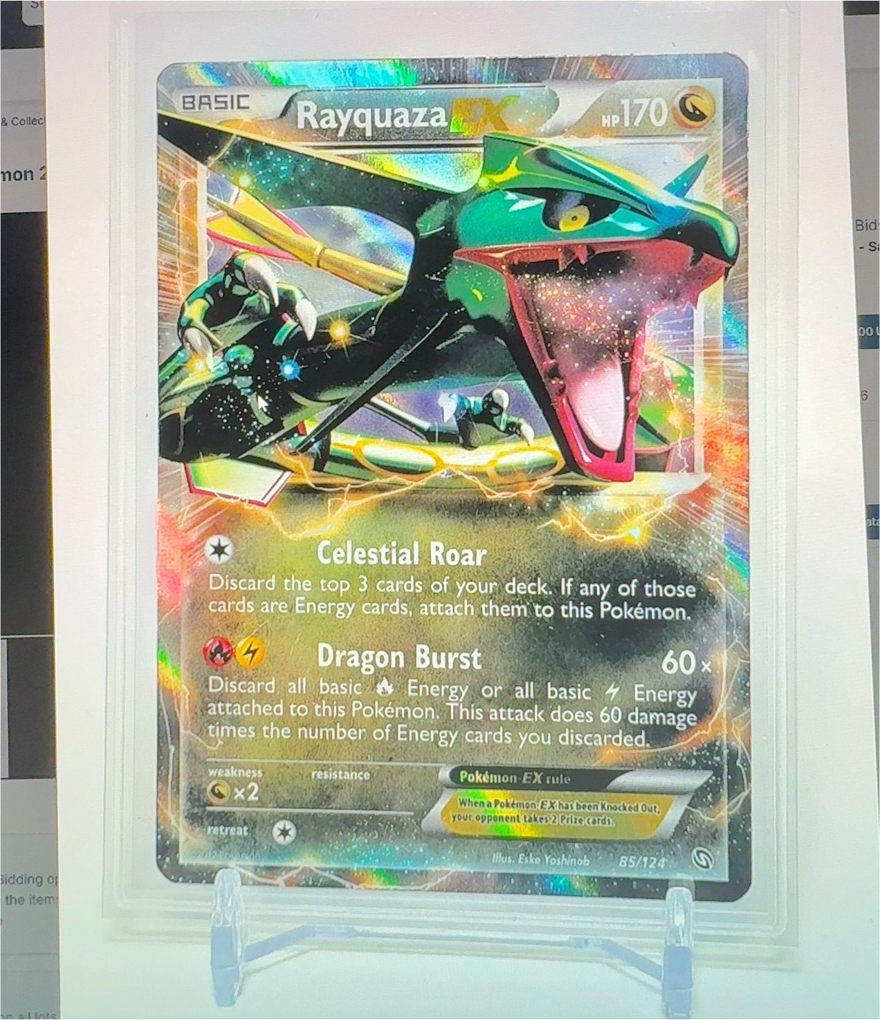 Pokemon Dragons Exalted #85 Rayquaza EX — front
