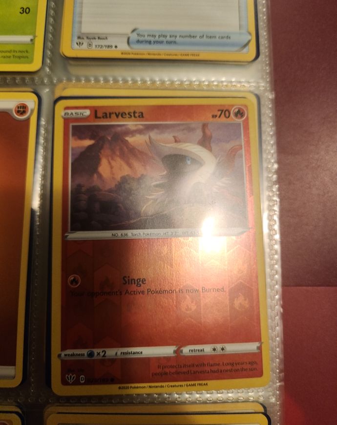 Pokemon Darkness Ablaze #29 Larvesta — front