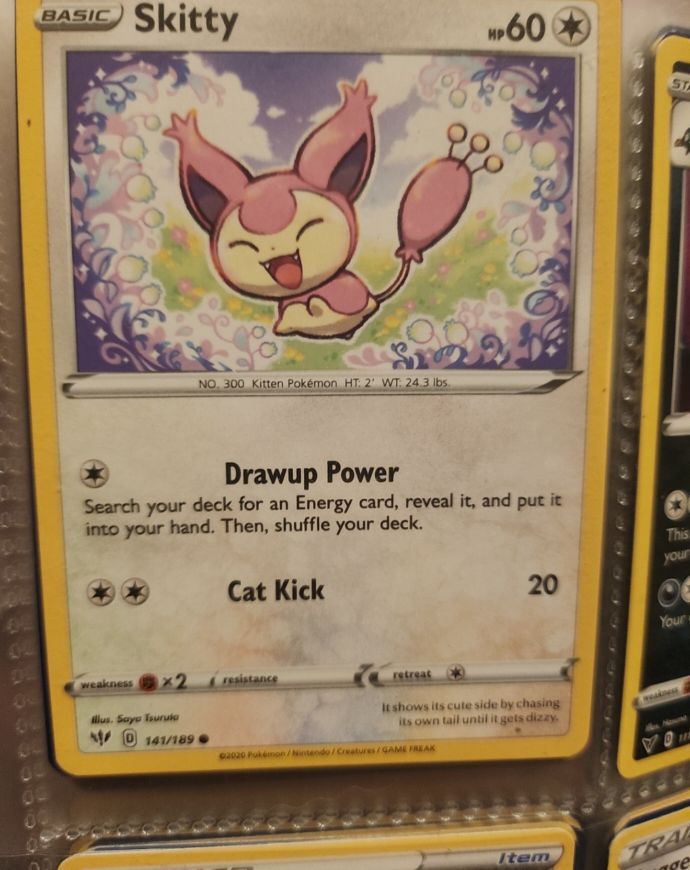 Pokemon Darkness Ablaze #141 Skitty — front
