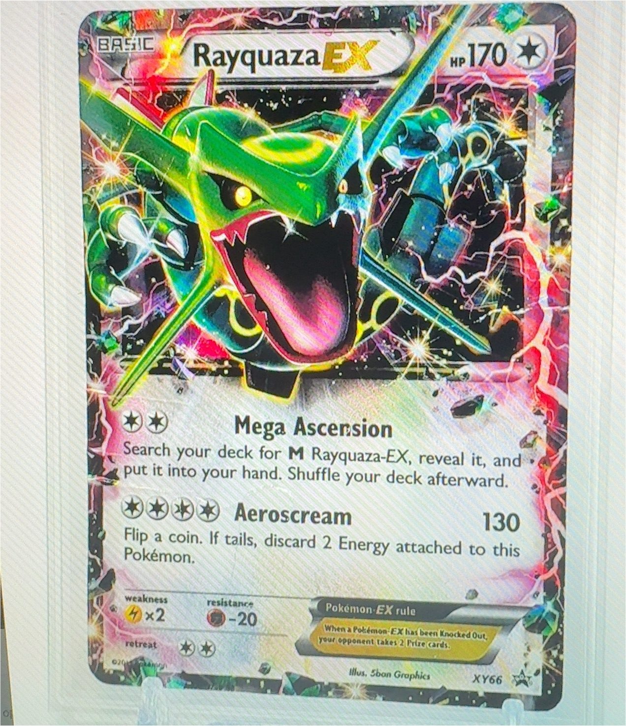 Pokemon Promo #XY66 Rayquaza EX — front