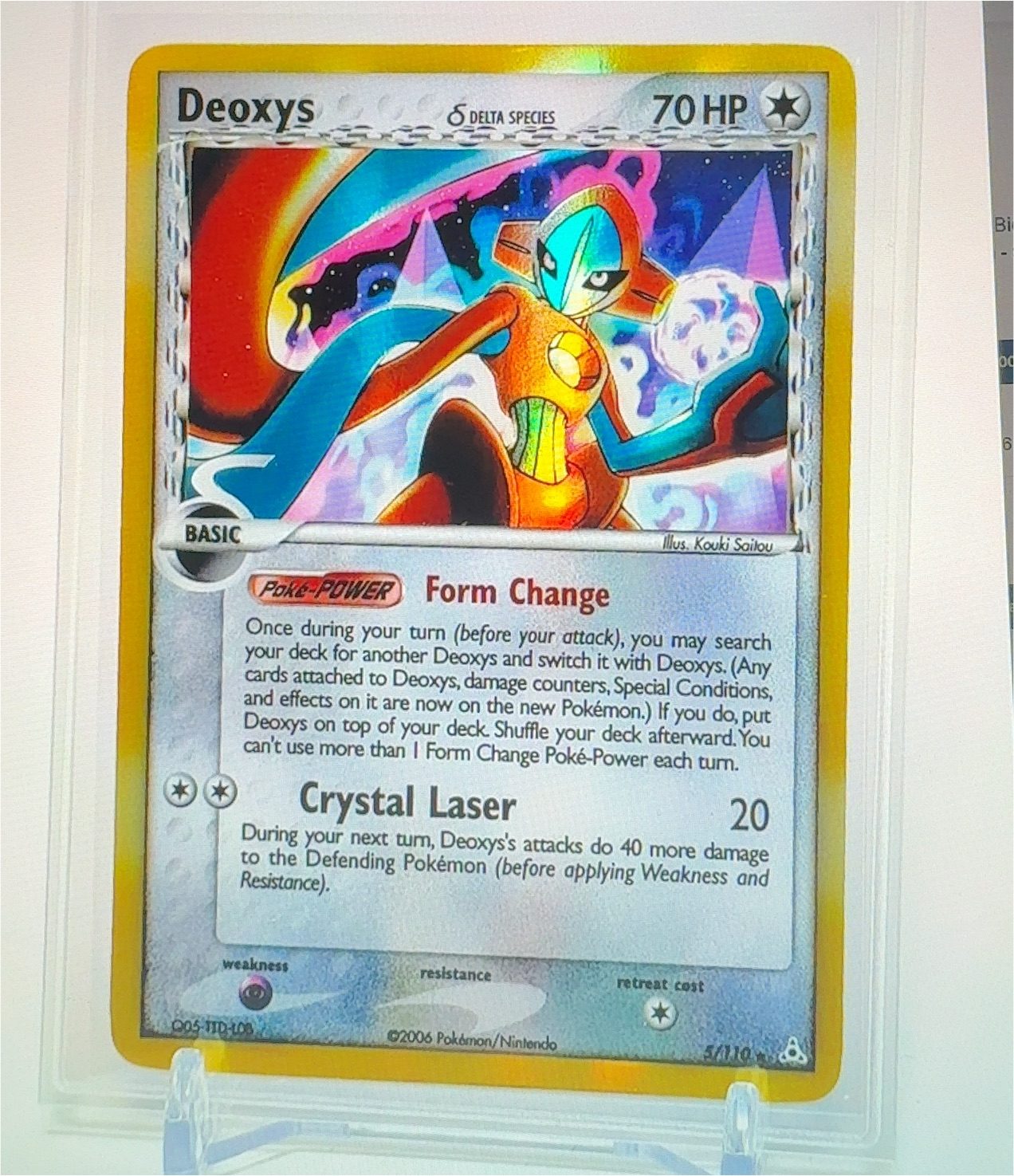2006 Nintendo Pokémon Deoxys Delta Species #5 — front