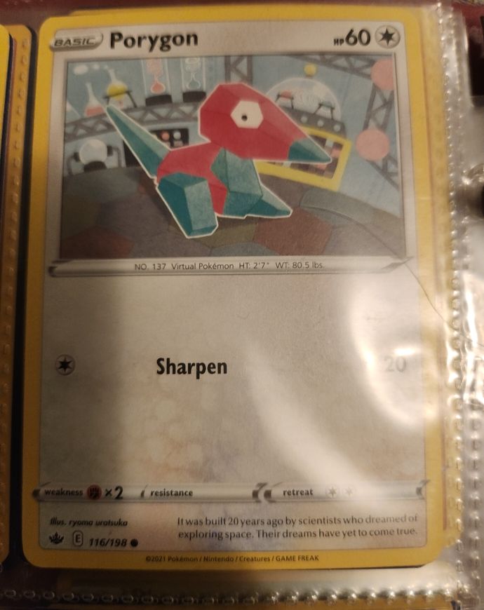 Pokemon Chilling Reign #116 Porygon — front