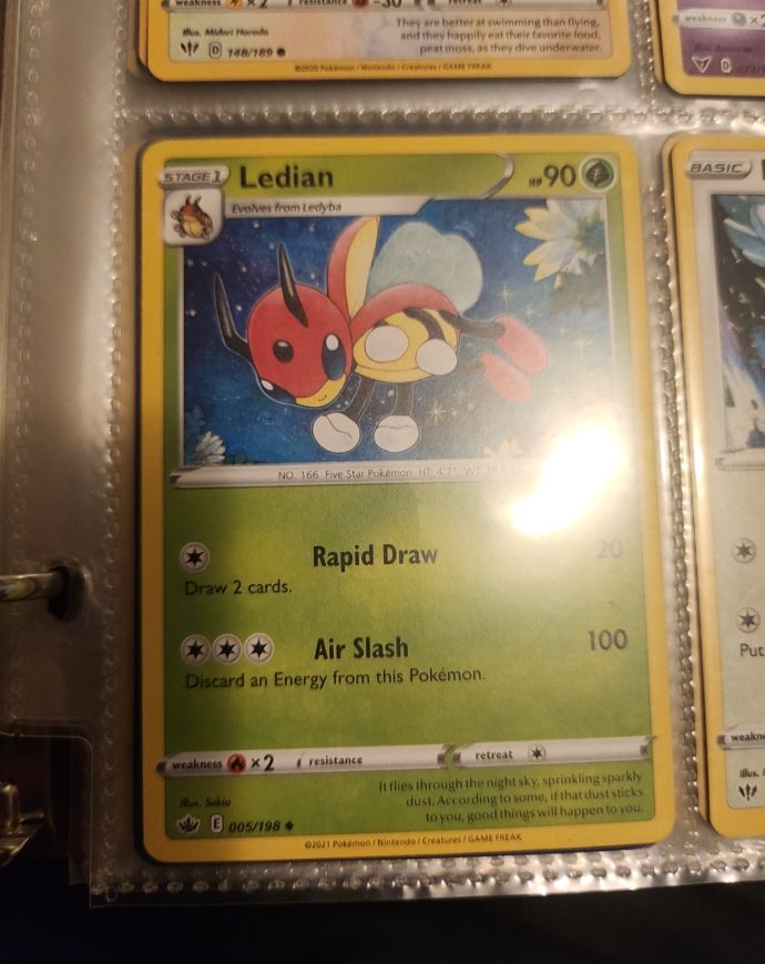 Pokemon Chilling Reign #5 Ledian — front
