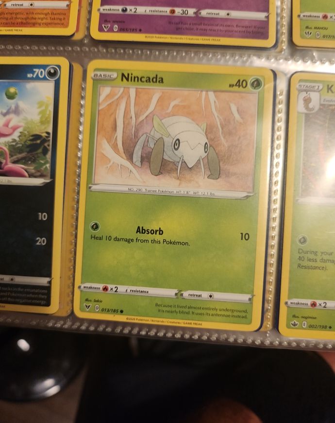 Pokemon Vivid Voltage #13 Nincada — front