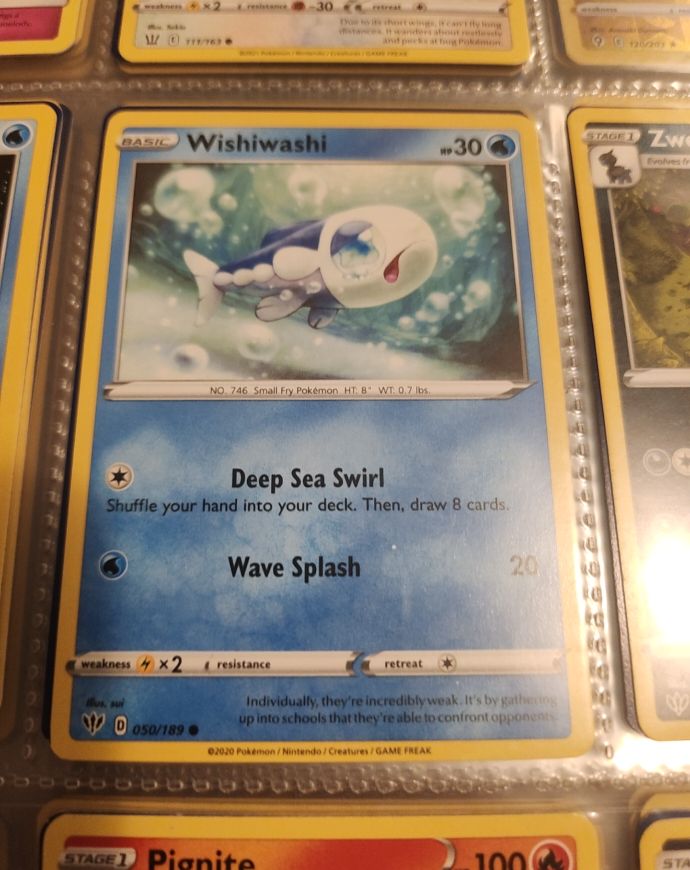 Pokemon Darkness Ablaze #50 Wishiwashi — front