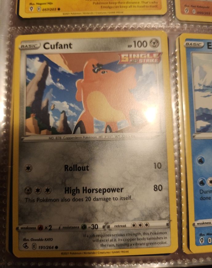 Pokemon Fusion Strike #191 Cufant — front