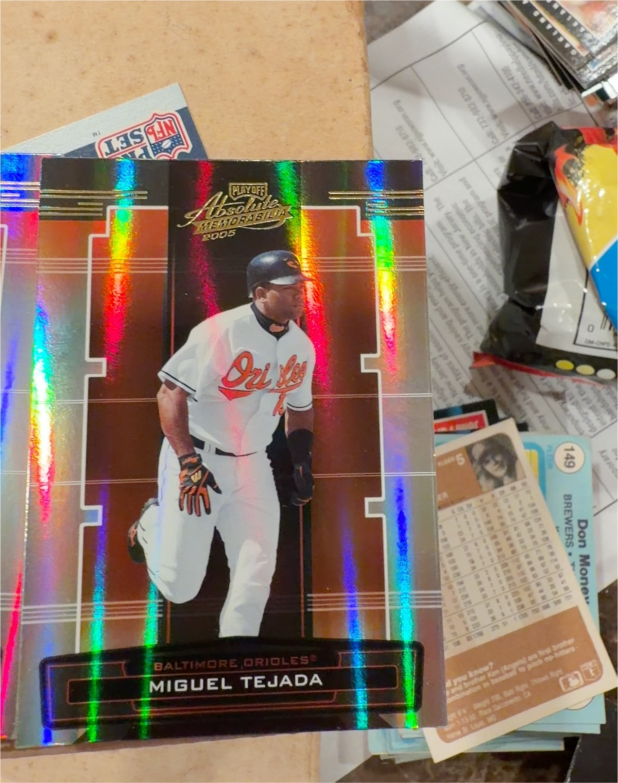 2005 Playoff Absolute Memorabilia #19 Miguel Tejada — front