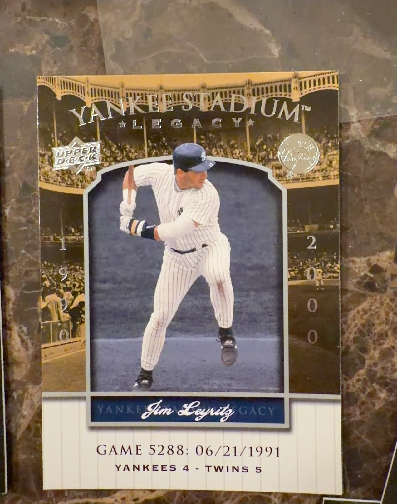 2008 Upper Deck Yankee Stadium Legacy #5290 Jim Leyritz — front