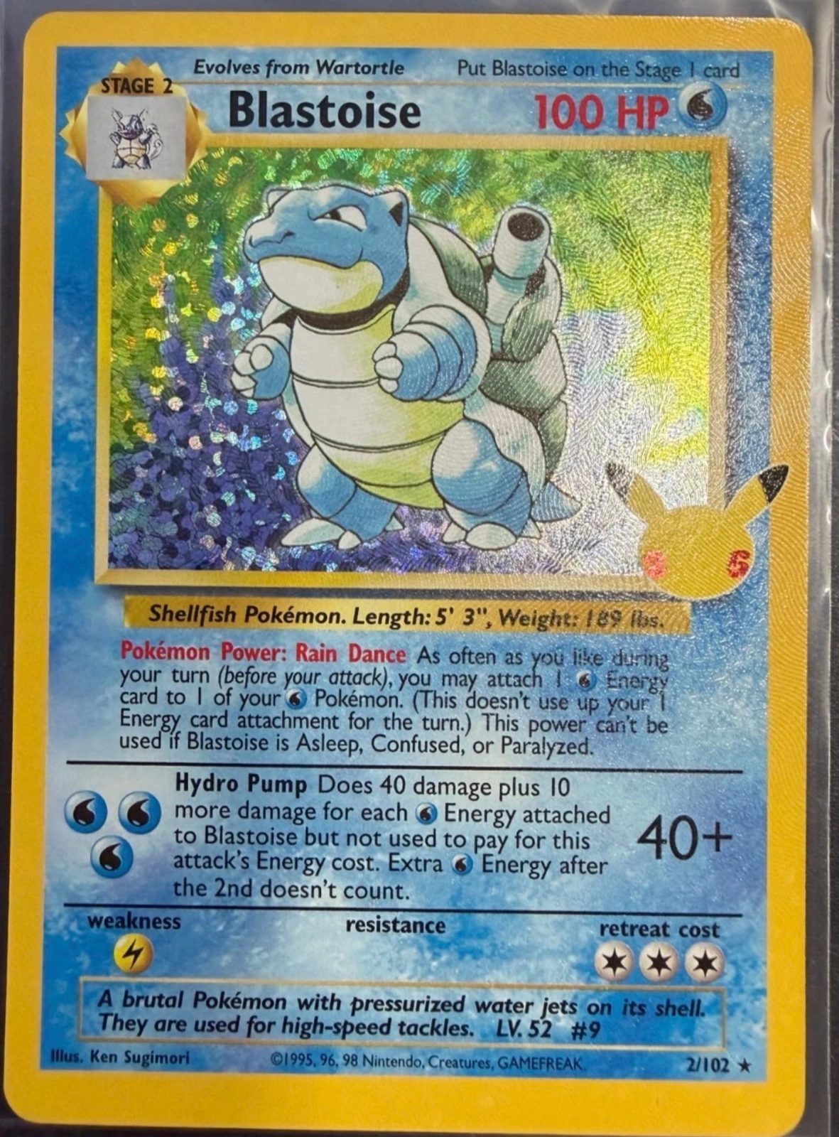 Pokemon Base Set #2 Blastoise — front