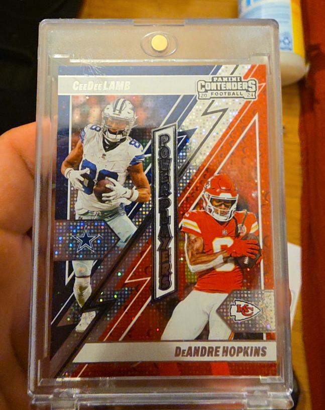 2024 Panini Contenders Power Players #18 CeeDee Lamb / DeAndre Hopkins — front